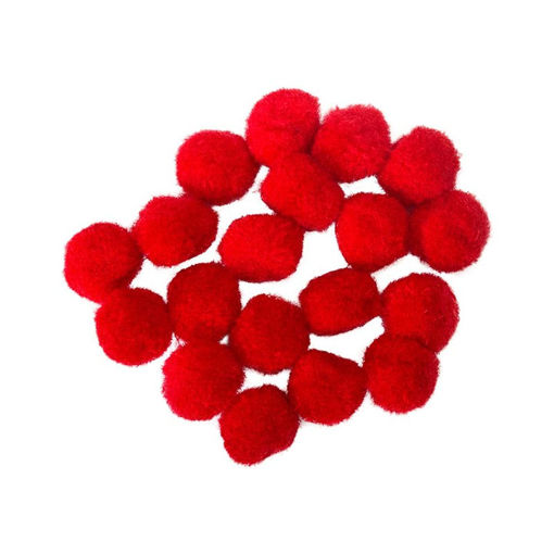 Picture of POMPOM RED 20MM - 20 PACK